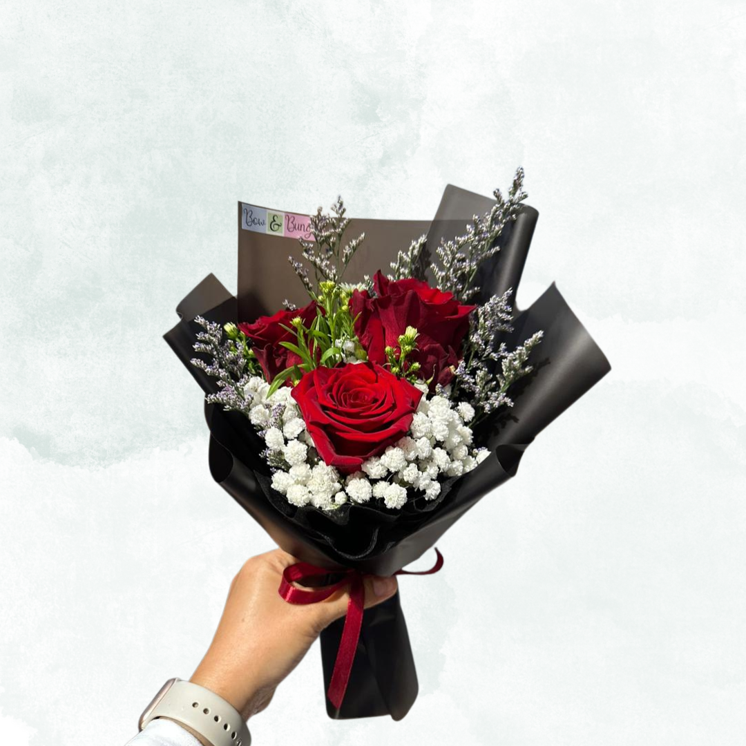 Roses bouquet (Size S) Bow dan Bunga